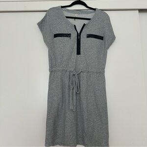Kensie Sweater Dress with Faux Leather‎ Detail